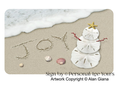 Alan Giana Exclusive Sign * Christmas Joy On The Beach * 3 Sizes * Lightweight Metal