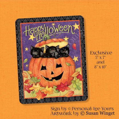 Susan Winget Exclusive Sign * Happy Halloween ~ Kittens And The Jack O ...