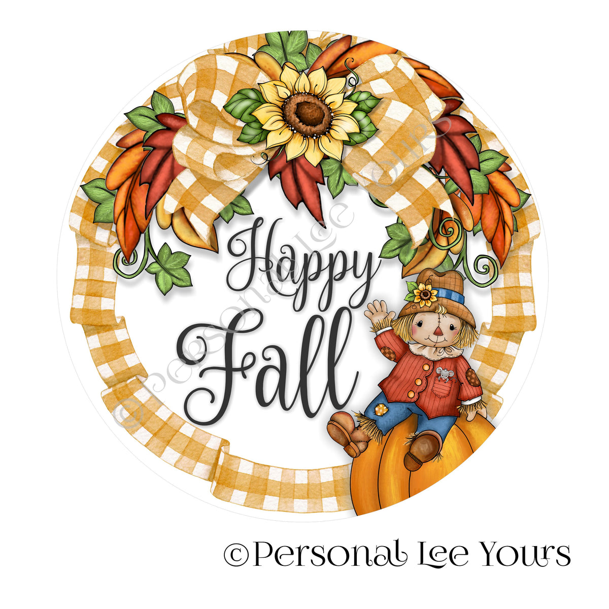 Happy Fall Circle Sticker Happy Fall Sign Clip Art