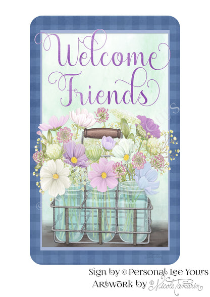 Nicole Tamarin Exclusive Sign * Pretty Little Welcome * Vertical * 4 Sizes * Lightweight Metal