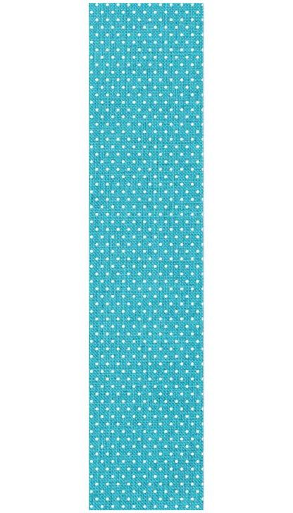 Wired Ribbon * Raised Swiss Dots * Turquoise and White Canvas * 2.5" x 10 Yards * RG0165234