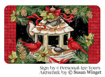Susan Winget Exclusive Sign * Snowy Bird Feeder * 3 Sizes * Lightweight Metal