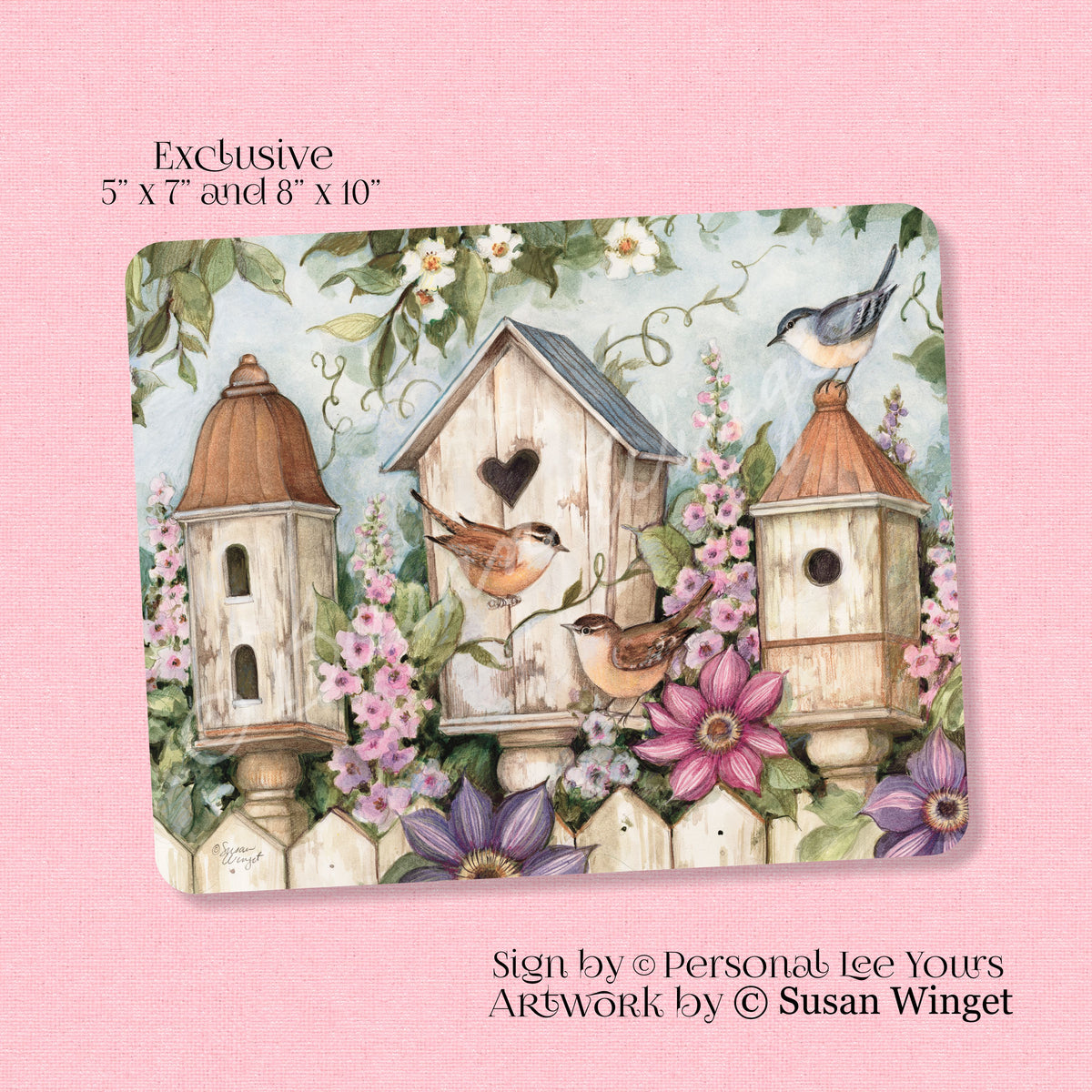 Susan Winget Exclusive Sign * Spring Birdhouses * 2 Sizes * Lightweigh ...
