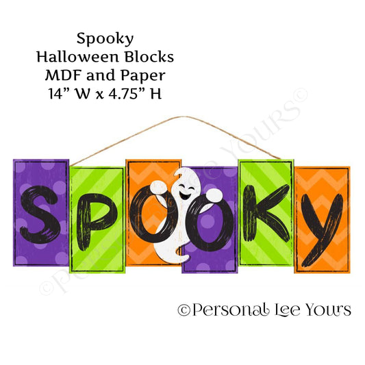 Wreath Accent * Halloween * Spooky Blocks * 14" W  x  4.75" H * Lightweight MDF and Paper * AP7039