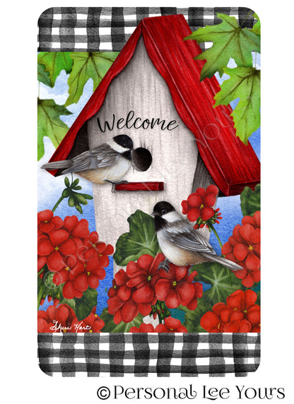 Wreath Sign *  Summer Welcome * Vertical * 3 Sizes * Lightweight Metal