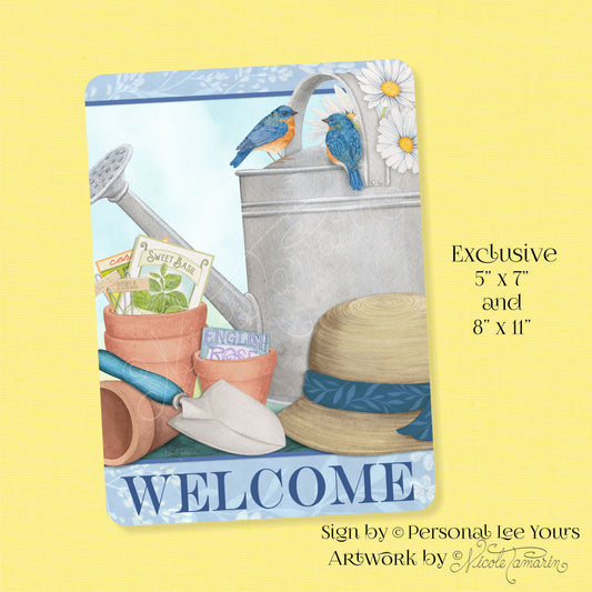 Nicole Tamarin Exclusive Sign * Welcome Springtime * 2 Sizes * Lightweight Metal