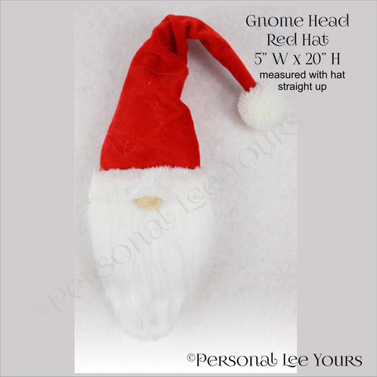 Wreath Accent * Gnome Head * Red Hat * 5" W  x 20" H * Lightweight * XN4209
